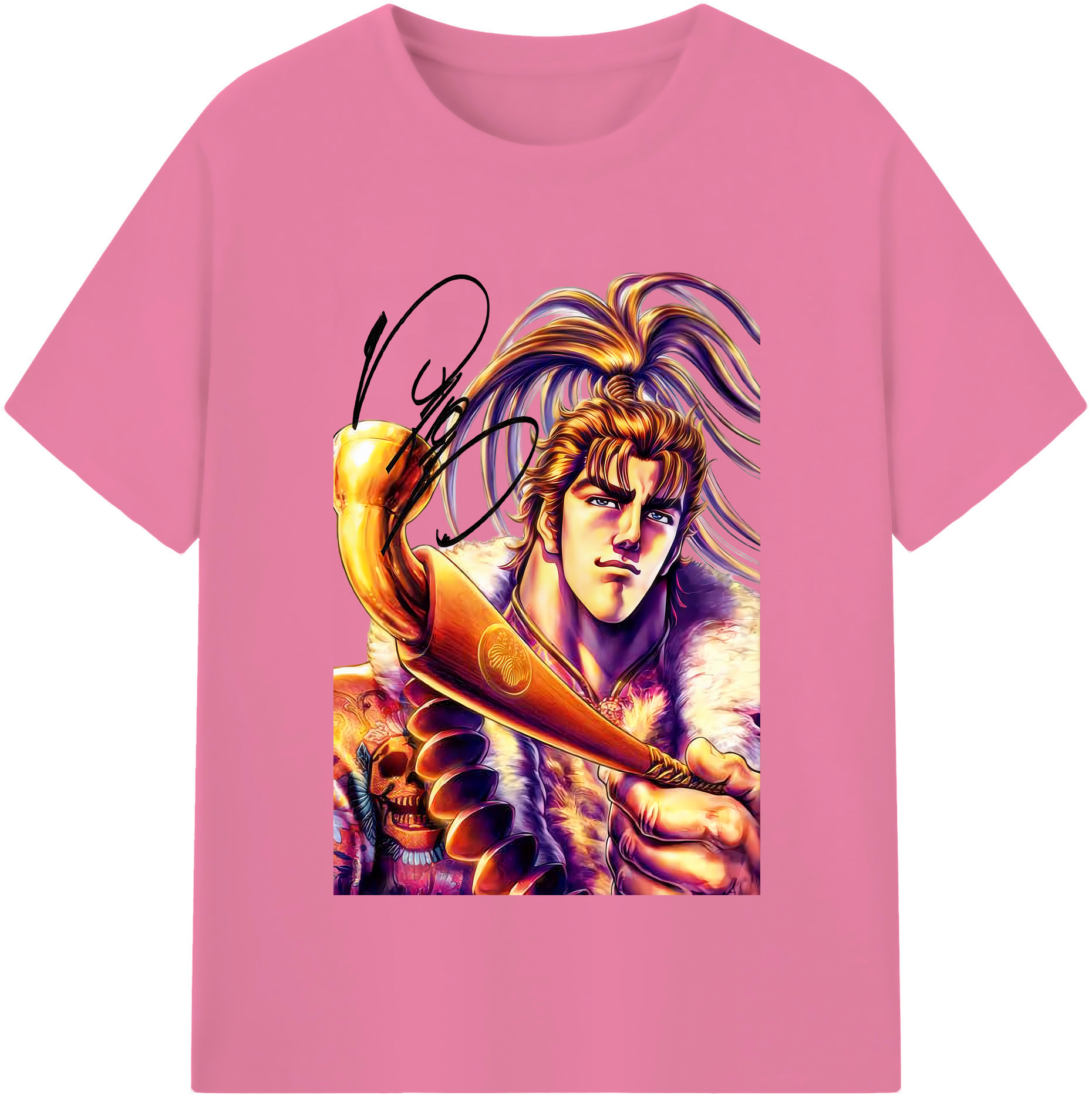 （画像用） 北斗の拳 Fist of the North Star 綿100％半袖Tシャツ（フロントプリント）